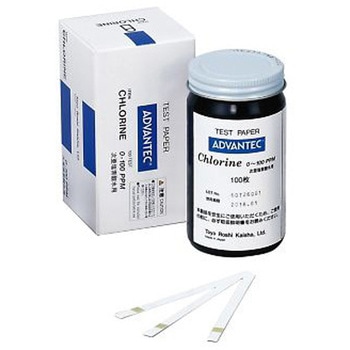用于检测 0-100 ppm 次氯酸水中氯化物含量的试纸，1 盒 100 条。ADVANTEC东洋08010030